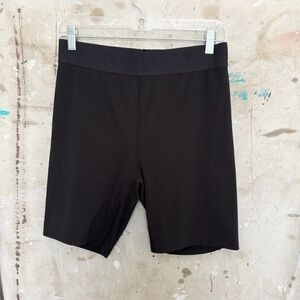 Varley Logo Waistband Black High Rise Bike Shorts